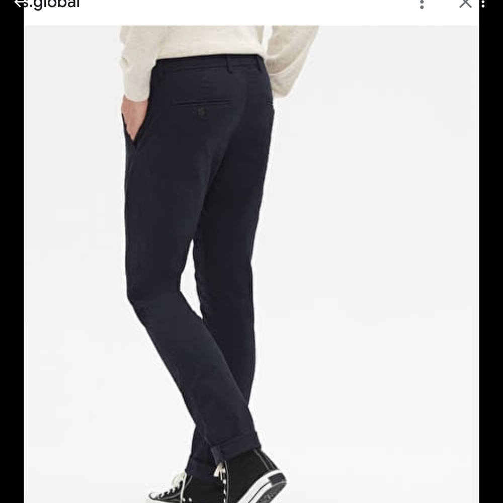 GAP Men's Dark Blue Chinos - Picture 2 of 9
